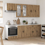vidaXL Kitchen Set PORTO 8 pcs White Engineered Wood