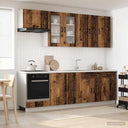 vidaXL Keukenblok KALMAR 8 pcs Wit Bewerkt hout