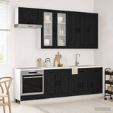 vidaXL Keukenblok KALMAR 8 pcs Wit Bewerkt hout
