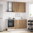 vidaXL Keukenblok LYON 5 pcs Wit Bewerkt hout