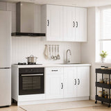 vidaXL Keukenblok KALMAR 5 pcs Wit Bewerkt hout