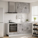 vidaXL Keukenblok KALMAR 5 pcs Wit Bewerkt hout