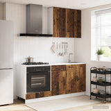 vidaXL Keukenblok KALMAR 5 pcs Wit Bewerkt hout