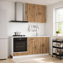 vidaXL Keukenblok KALMAR 5 pcs Wit Bewerkt hout