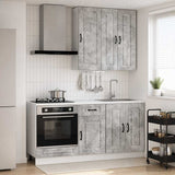 vidaXL Keukenblok KALMAR 5 pcs Wit Bewerkt hout