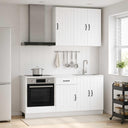 vidaXL Kitchen Unit LUCCA 5 pcs Engineered Wood White