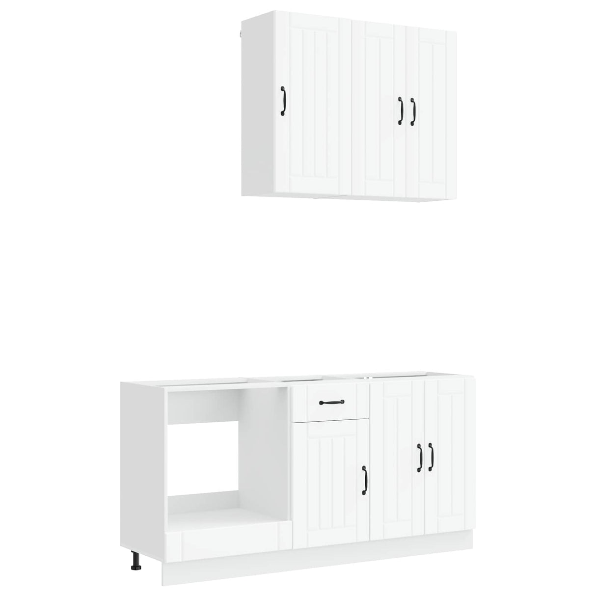 vidaXL Kitchen Unit LUCCA 5 pcs Engineered Wood White