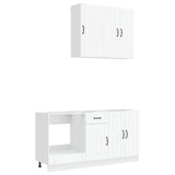 vidaXL Kitchen Unit LUCCA 5 pcs Engineered Wood White