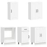 vidaXL Kitchen Unit LUCCA 5 pcs Engineered Wood White