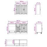 vidaXL Kitchen Unit LUCCA 5 pcs Engineered Wood White