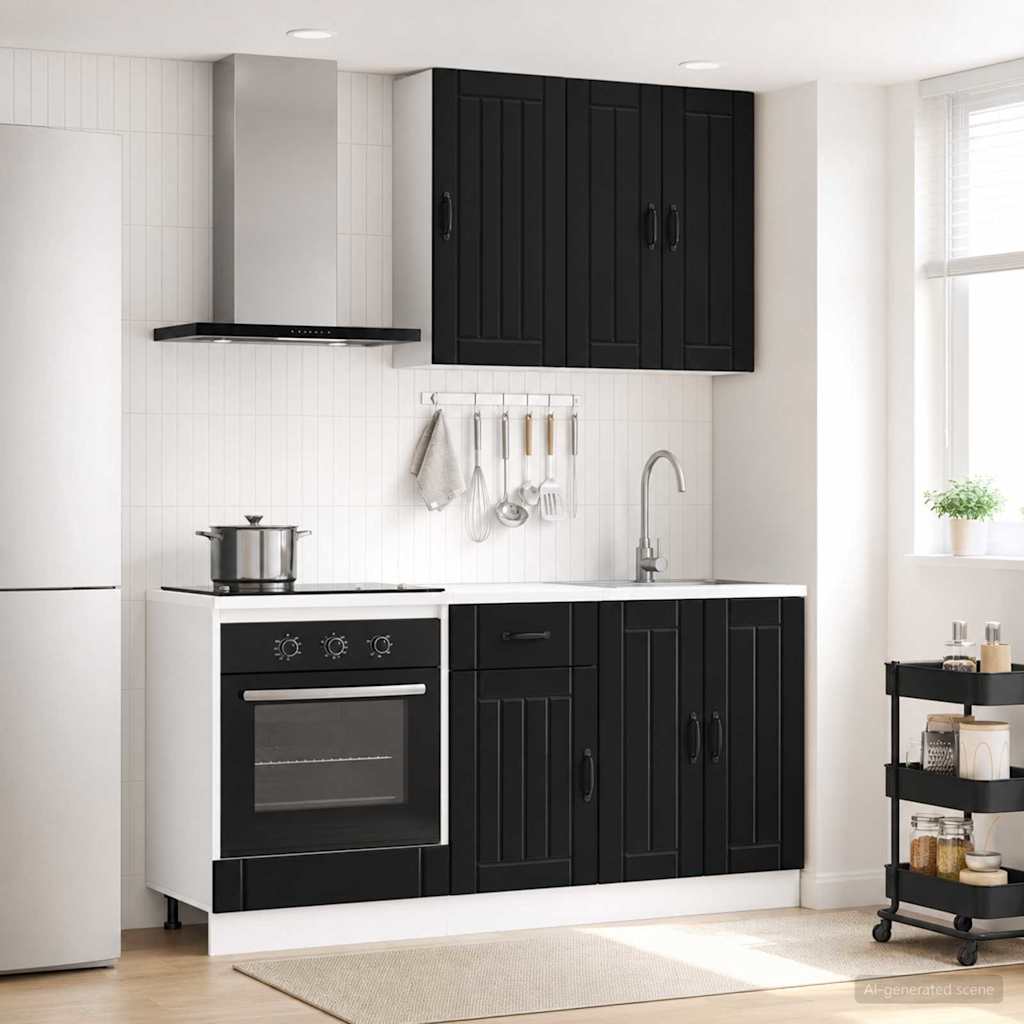 vidaXL Kitchen Unit LUCCA 5 pcs Engineered Wood White