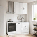 vidaXL Kitchen Unit LUCCA 5 pcs Engineered Wood White