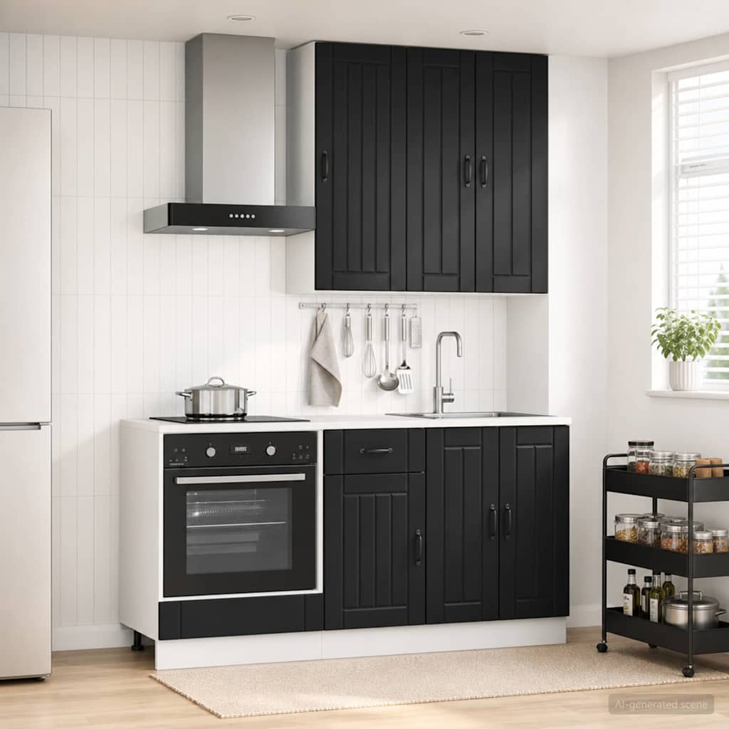 vidaXL Kitchen Unit LUCCA 5 pcs Engineered Wood White