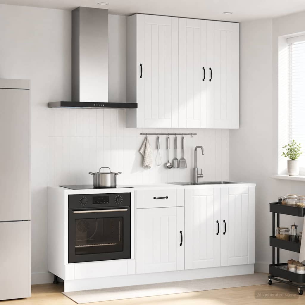 vidaXL Kitchen Unit LUCCA 5 pcs Engineered Wood White