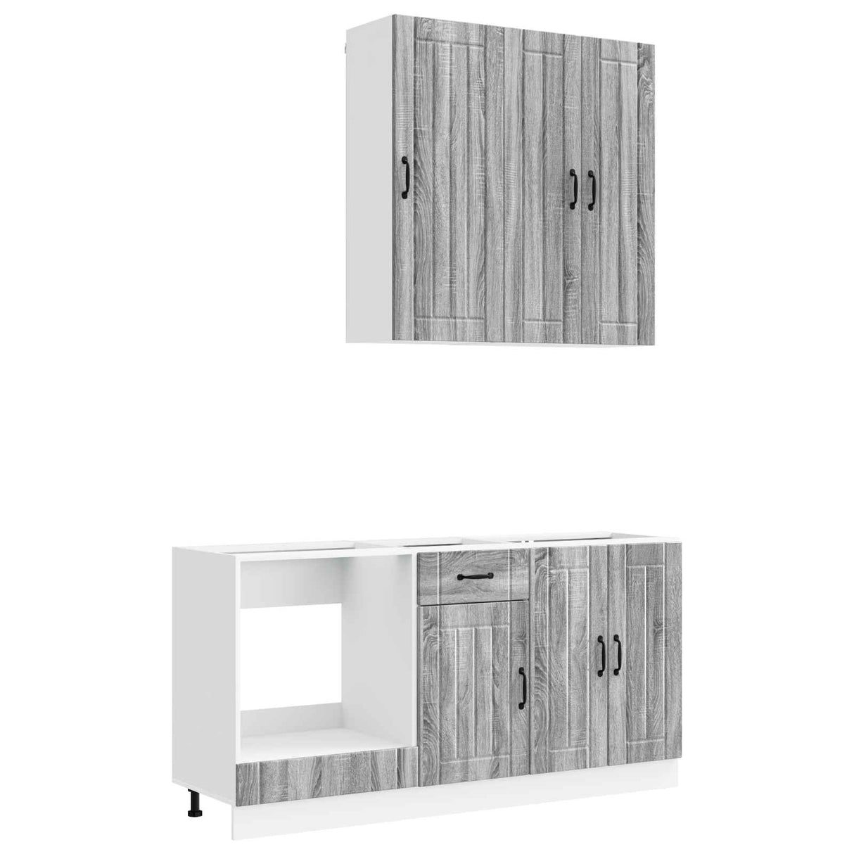 vidaXL Kitchen Unit LUCCA 5 pcs Engineered Wood White