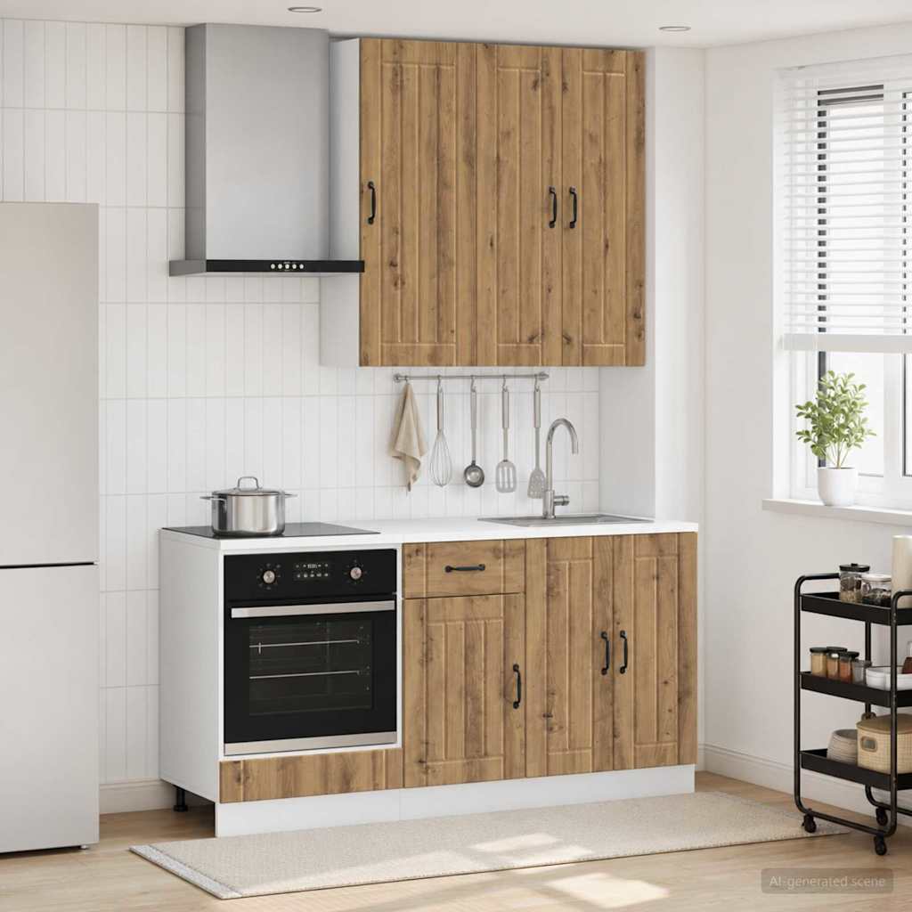 vidaXL Kitchen Unit LUCCA 5 pcs Engineered Wood White
