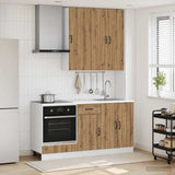 vidaXL Kitchen Unit LUCCA 5 pcs Engineered Wood White