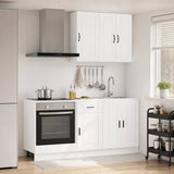 vidaXL Kitchen Block PORTO 5 pcs White Engineered wood