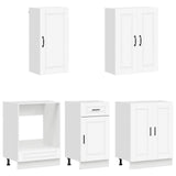 vidaXL Kitchen Block PORTO 5 pcs White Engineered wood