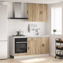 vidaXL Kitchen Block PORTO 5 pcs White Engineered wood