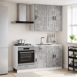 vidaXL Kitchen Block PORTO 5 pcs White Engineered wood