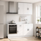 vidaXL Kitchen Block PORTO 5 pcs White Engineered wood