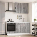 vidaXL Kitchen Block PORTO 5 pcs White Engineered wood