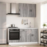 vidaXL Kitchen Block PORTO 5 pcs White Engineered wood