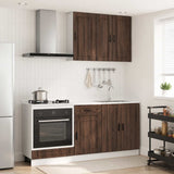 vidaXL Kitchen Block PORTO 5 pcs White Engineered wood