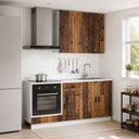 vidaXL Kitchen Block PORTO 5 pcs White Engineered wood