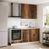 vidaXL Kitchen Block PORTO 5 pcs White Engineered wood