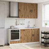 vidaXL Kitchen Block PORTO 5 pcs White Engineered wood