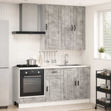 vidaXL Kitchen Block PORTO 5 pcs White Engineered wood