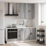 vidaXL Kitchen Block PORTO 5 pcs White Engineered wood