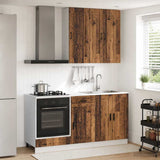 vidaXL Kitchen Block PORTO 5 pcs White Engineered wood