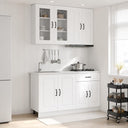 vidaXL Keukenblok KALMAR 4 pcs Wit Bewerkt hout