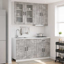 vidaXL Keukenblok KALMAR 4 pcs Wit Bewerkt hout