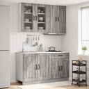 vidaXL Keukenblok KALMAR 4 pcs Wit Bewerkt hout