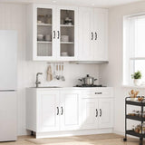 vidaXL Keukenblok KALMAR 4 pcs Wit Bewerkt hout