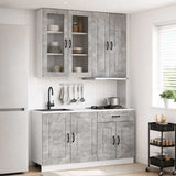 vidaXL Keukenblok KALMAR 4 pcs Wit Bewerkt hout