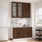 vidaXL Keukenblok KALMAR 4 pcs Wit Bewerkt hout