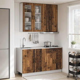 vidaXL Keukenblok KALMAR 4 pcs Wit Bewerkt hout