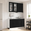 vidaXL Keukenblok LUCCA 4 pcs Wit Bewerkt hout