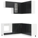 vidaXL Keukenblok KALMAR 8 pcs Wit Bewerkt hout