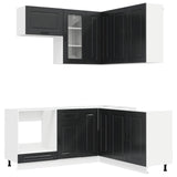 vidaXL Keukenblok KALMAR 8 pcs Wit Bewerkt hout