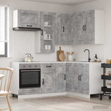vidaXL Keukenblok KALMAR 8 pcs Wit Bewerkt hout