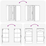 vidaXL Keukenblok LUCCA 8 pcs Wit Bewerkt hout