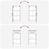 vidaXL Keukenblok PORTO 8 pcs Wit Bewerkt hout