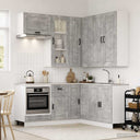 vidaXL Keukenblok PORTO 8 pcs Wit Bewerkt hout