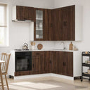vidaXL Keukenblok PORTO 8 pcs Wit Bewerkt hout